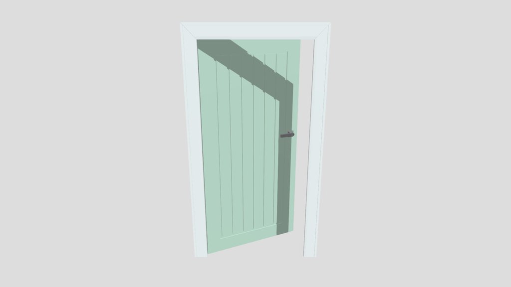Door In Green And White