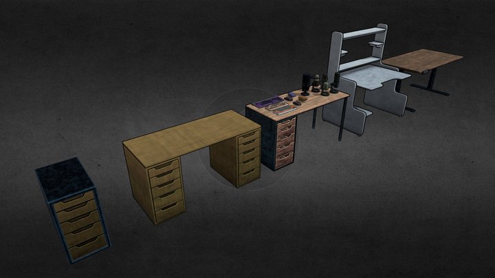 Free Stylized Desk Assets