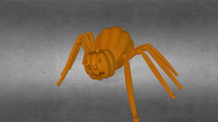 Pumkin Spider - CgCookie Halloween Contest 2014  3D Model
