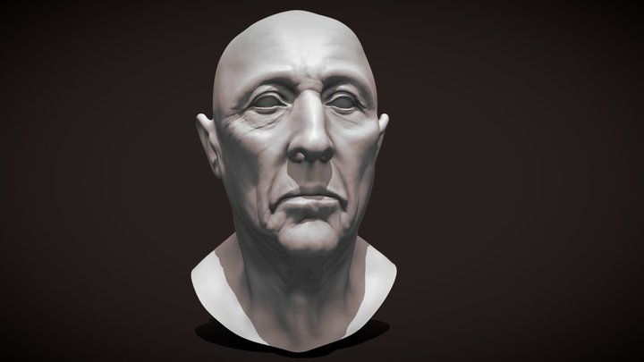 Old Man Sketch 3D Model