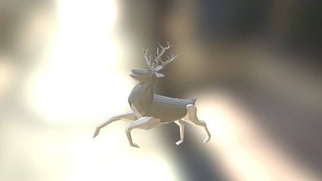 Veado Low Poly 3D Model