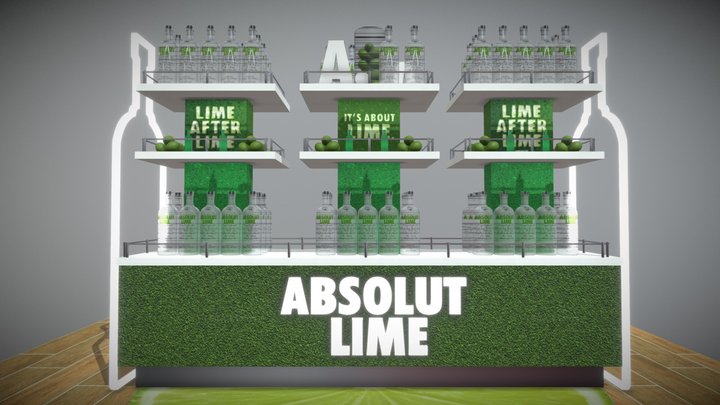 Gondola Absolut lime 3D Model