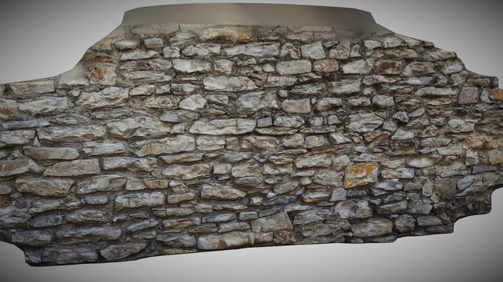 Stone Wall Highpoly 3D Model