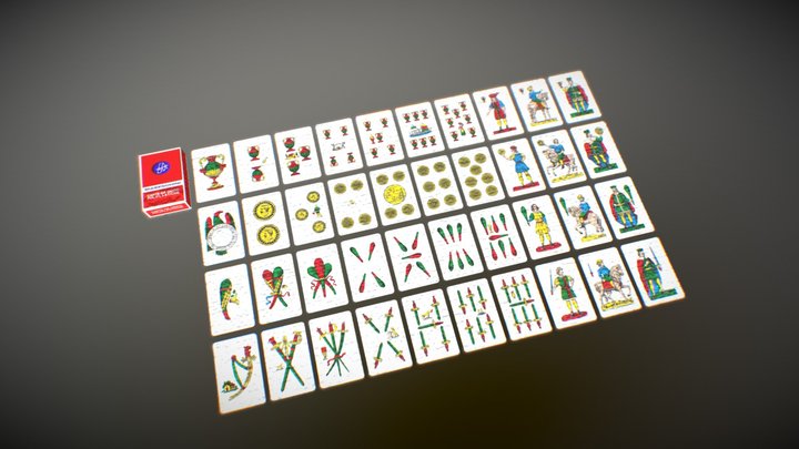 Cards Italian Sicilian  - Carte Siciliane 3D Model