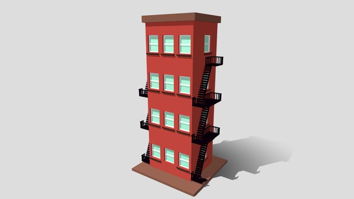 Building Model Low Poly 3D Model