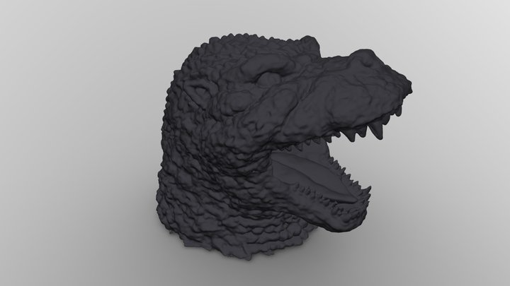 Godzilla_1995_ Head_H30cm 3D Model