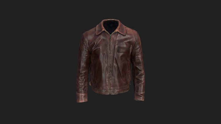 Old Leather Jacket 3D Model