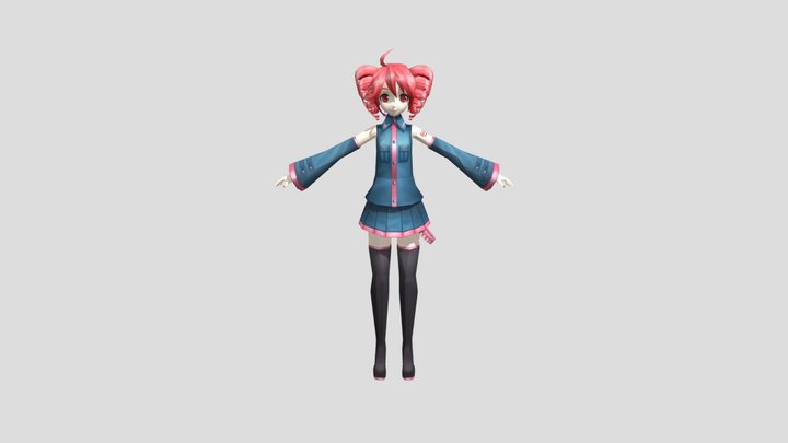 Kasane Teto Official Vocaloid Model 3D Model