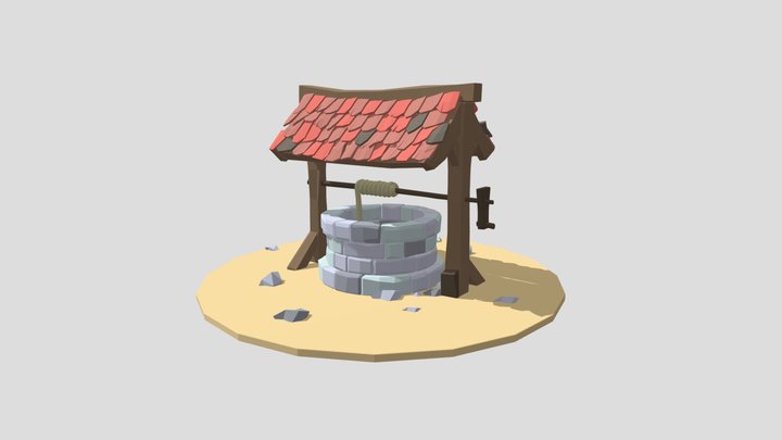 Low Poly Well 3D Model