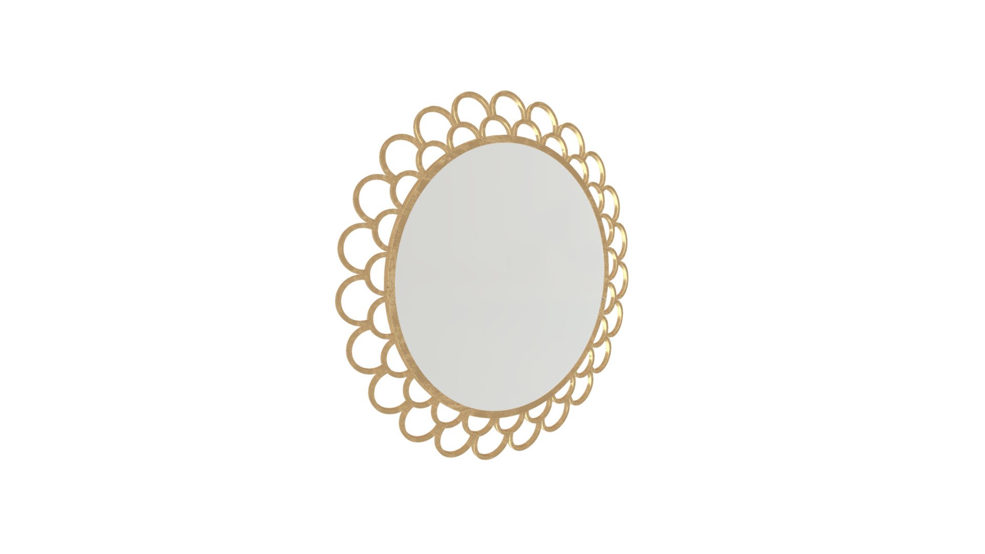 Rani Circular Mirror Md Gold - A10863