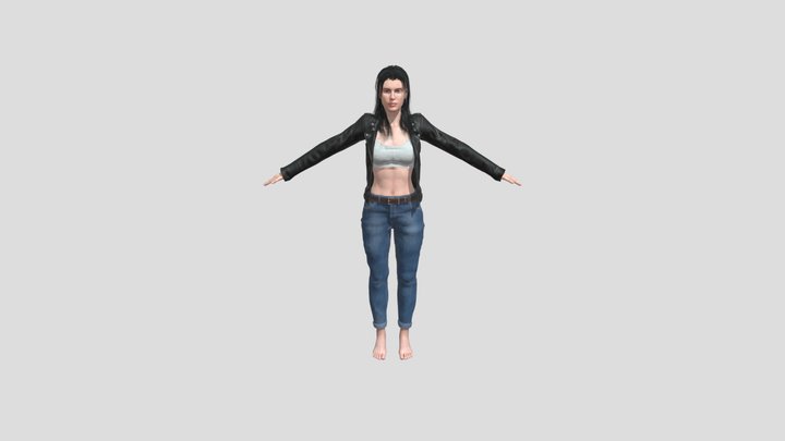 Cyberpunk Girl 3D Model