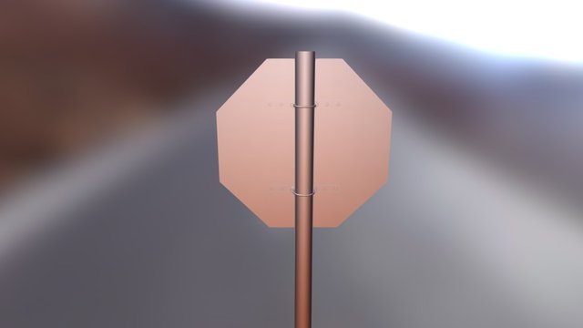 Stop Sign untextured 3D Model