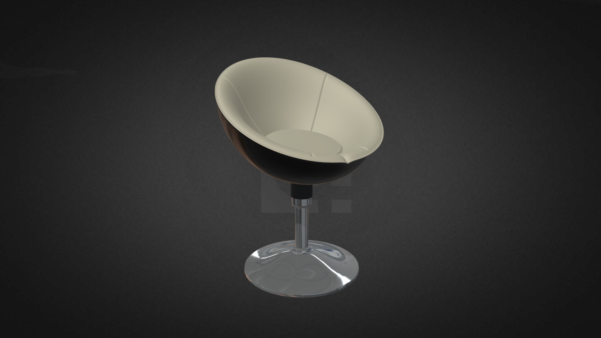 3D model Swivel Pod Chair Hire - This is a 3D model of the Swivel Pod Chair Hire. The 3D model is about a light bulb on a black background.