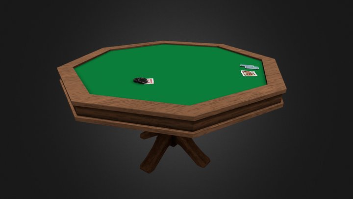 Poker Table 3D Model