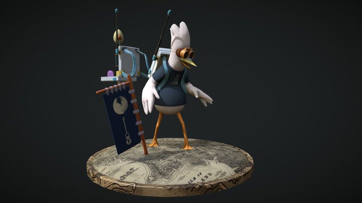 QiQuac and his QuacPac 3D Model