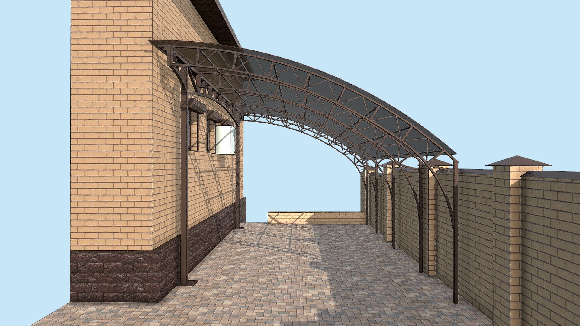 Навес 7,5х4,5 — Sketchfab embed 3D viewer