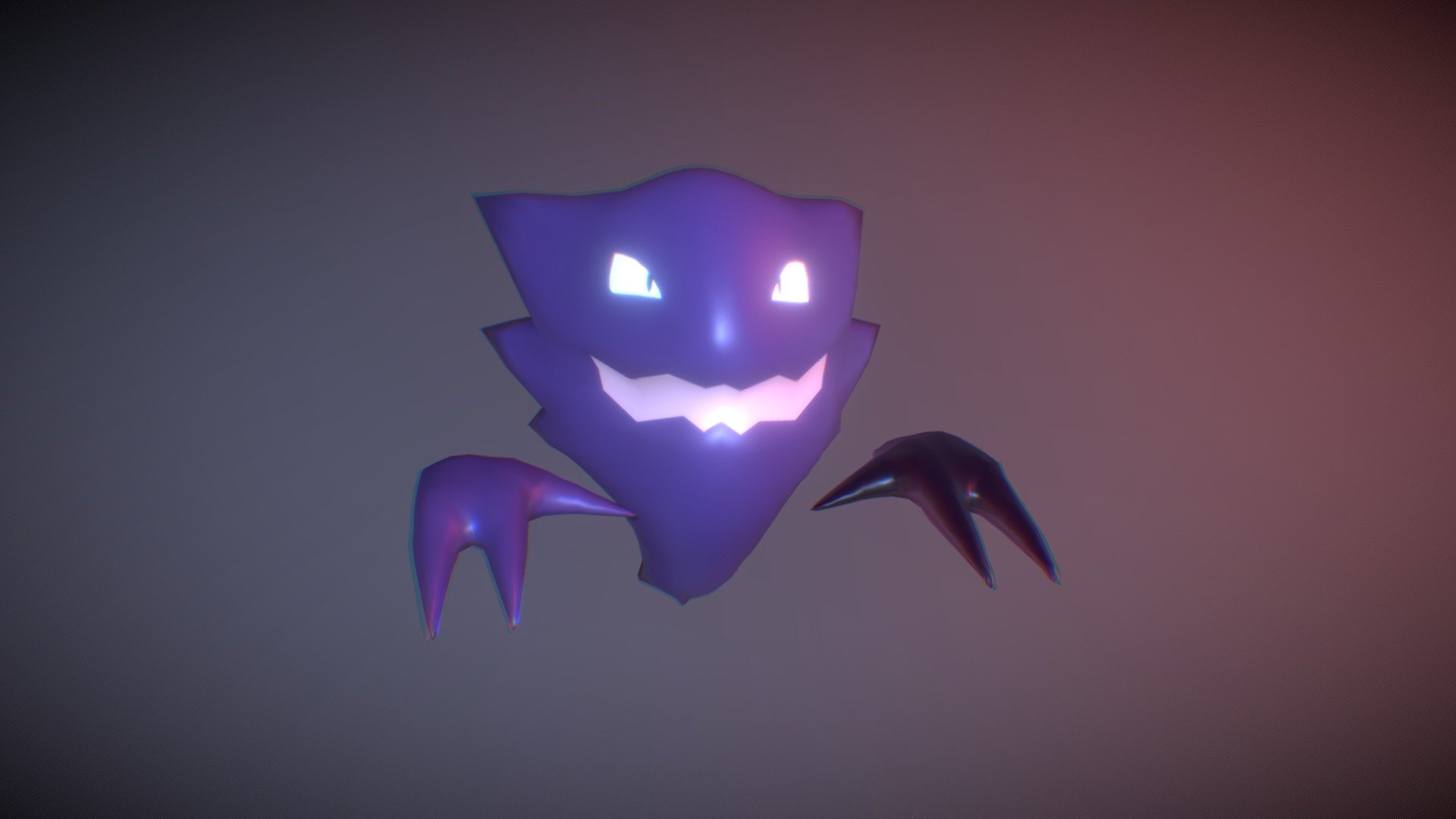 3D model Pokemon Gengar VR / AR / low-poly