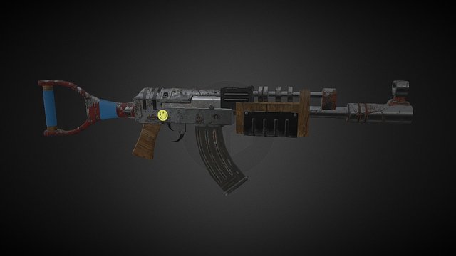 Post Apocalypse Gun 3D Model