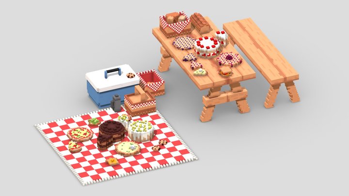 Picnic Asset Pack 3D Model