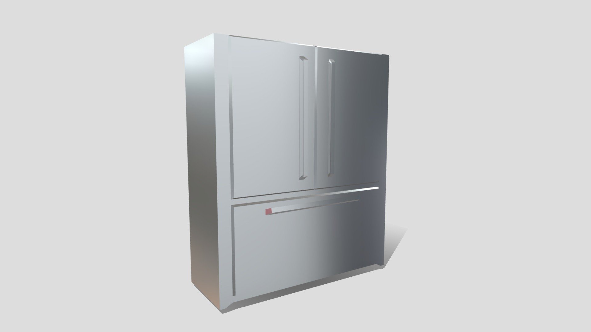 Low poly Multi Door Fridge