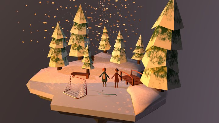 Winter Island 3D Model