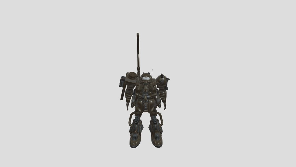Heavy Zaku Mkll Rigged Animated