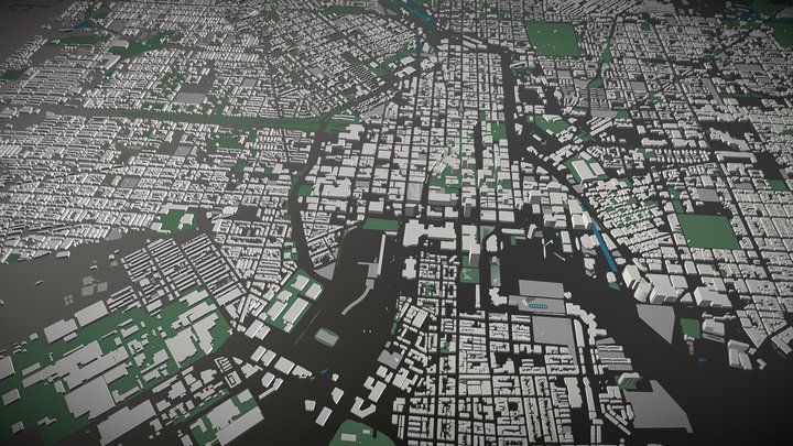 Baltimore USA - Mass buildings 3D Model
