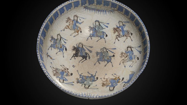 Mina’i ware ‘Bowl Depicting Ladies on Horseback' – Kostenloses 3D-Modell STL