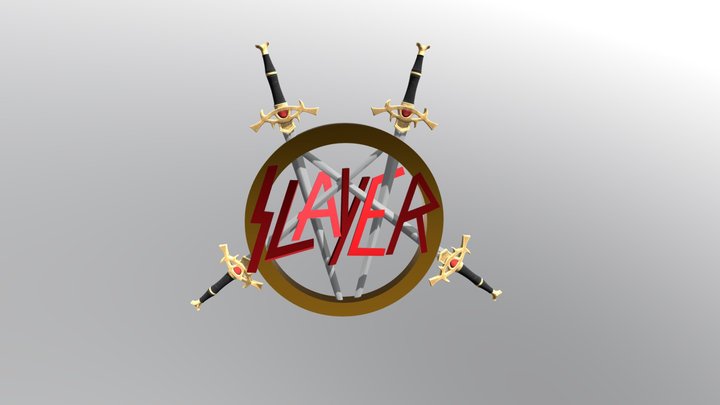 Slayer Sword Logo 3D Model