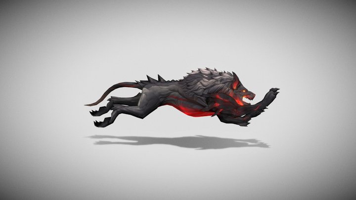 Wolf Animal War Of Titans 3D Model