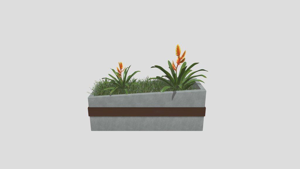 Rectangular Concrete Planter