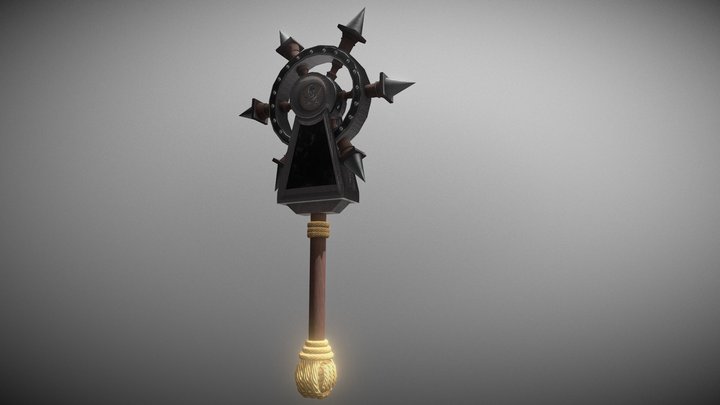 Pirate Weapon - Wheel Axe 3D Model