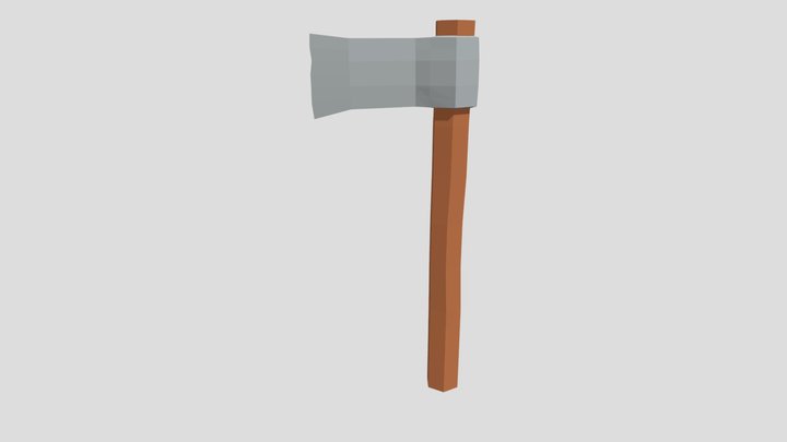 Smol low poly hatchet 3D Model