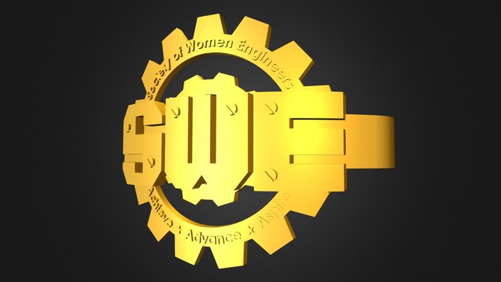 Society of Women Engineers Ring 3D Model
