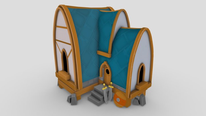 Stylized House 3D Model