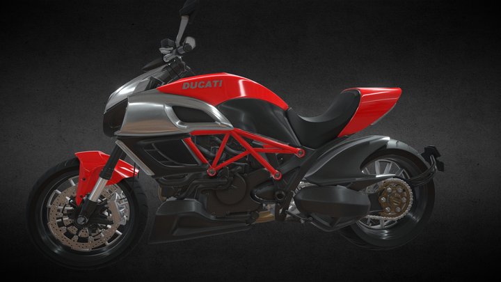 Ducati Diavel Dark 1200CC 3D Model