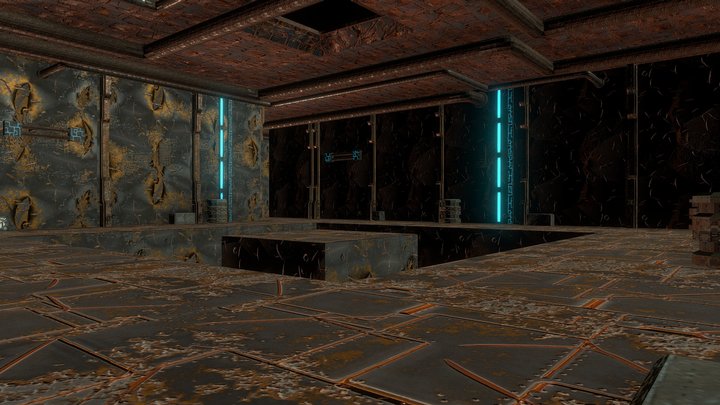 Sci-Fi Game Level #2 3D Model