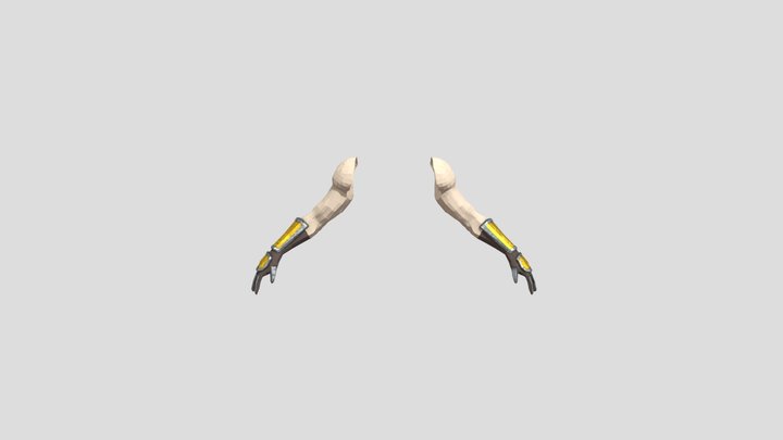 Dwarf Arms with Gauntlets 3D Model