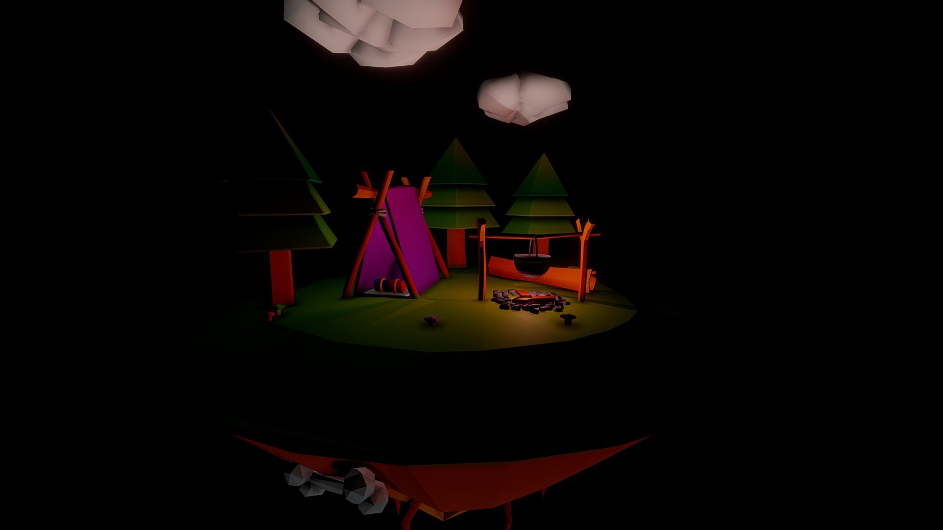 Skyland in the night
