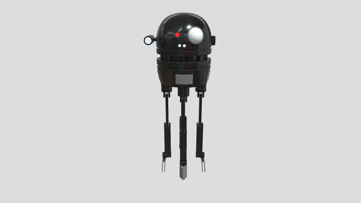 Sci-fi Droid Robot 3D Model