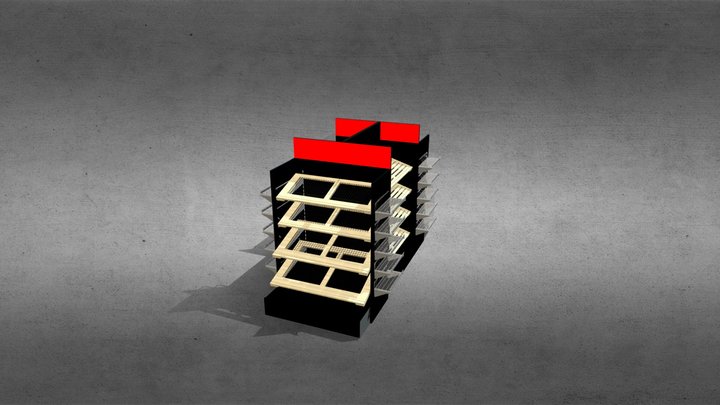 BAKERY+SHELVING+UNIT 3D Model