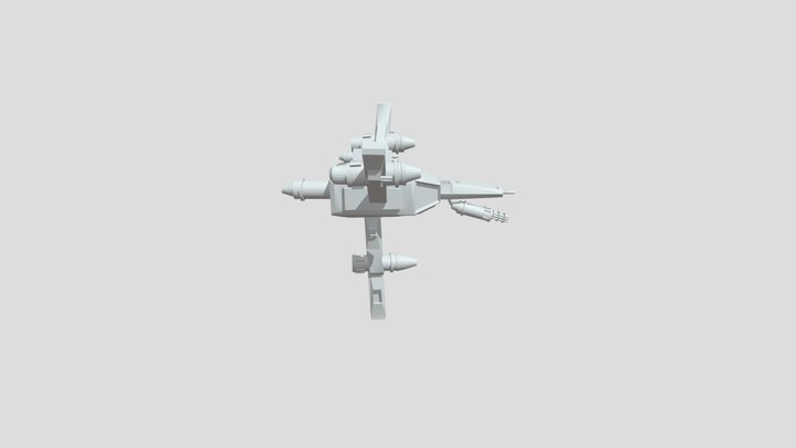 My Non Textured Space Ship 3D Model