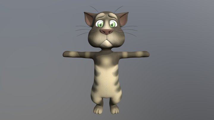 cat cartoon 3D Model