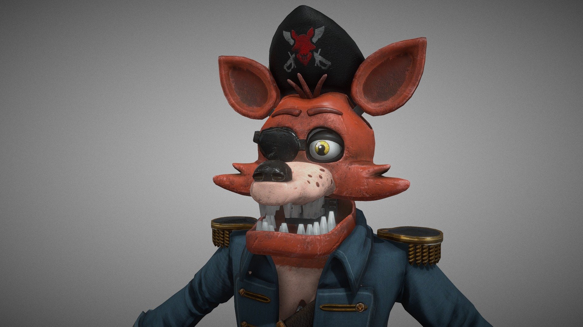 Captain Foxy Download Free D Model By Harrisonhag B Fddba Sketchfab