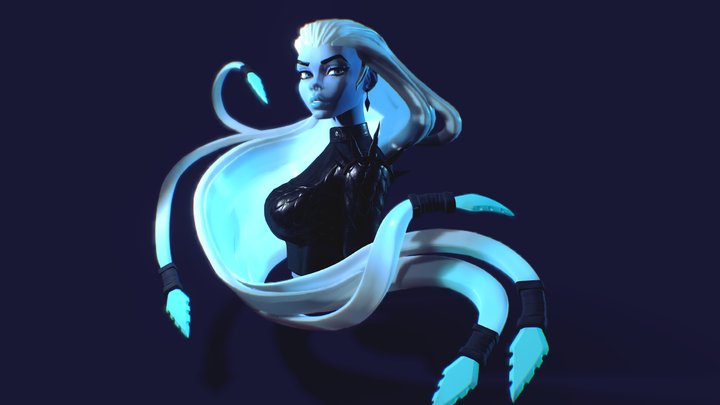Ice Queen of the Frosted Kingdom 3D Model