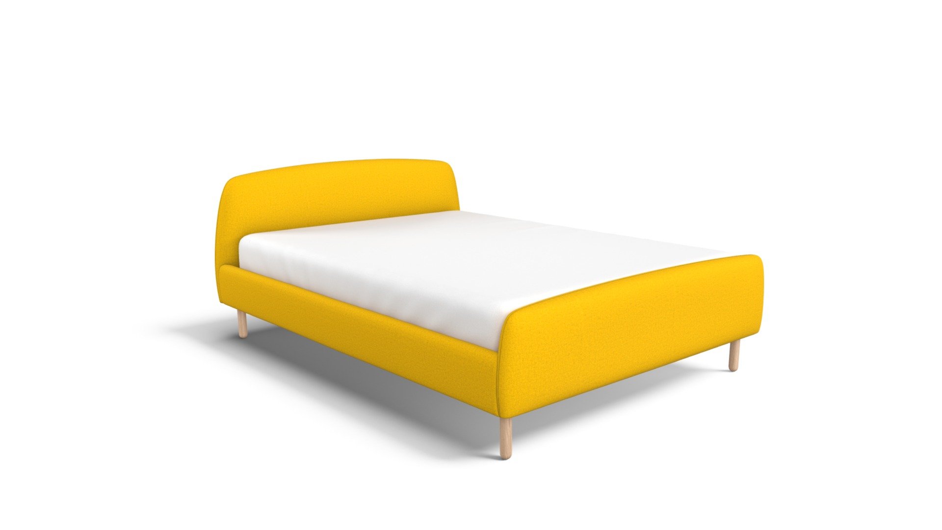 Jonah Double Bed With Footboard Dandelion Yellow