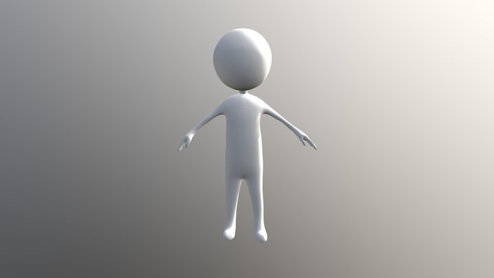Stickman Figure 3D Model