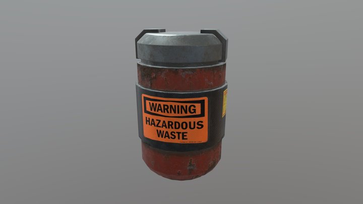 Hazardous Waste Container 3D Model