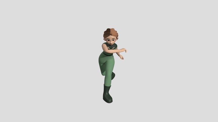 Meia lua de frente - 2 3D Model