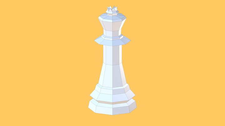 3D Printed LOW POLY 3D CHESS by marceltorigami